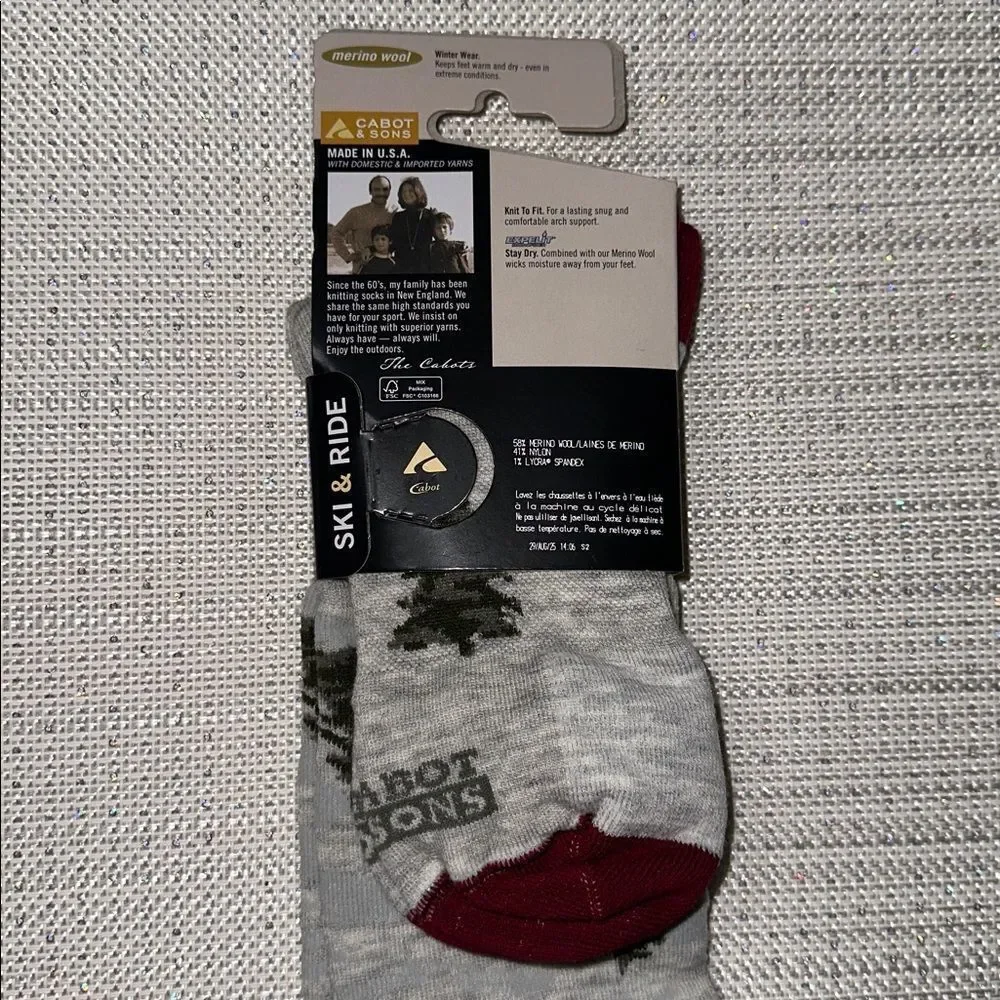 CABOT & SONS SKI & RIDE Merino Wool Heavy Knit Blend Knee High Socks